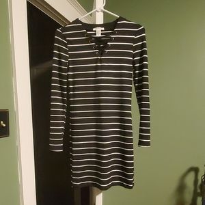 Long sleeve striped dress